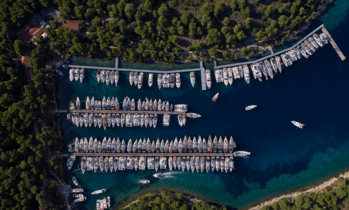 ACI marina Palmižana Harbour View From Above