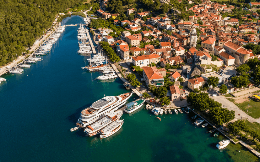 ACI marina Skradin Aerial View