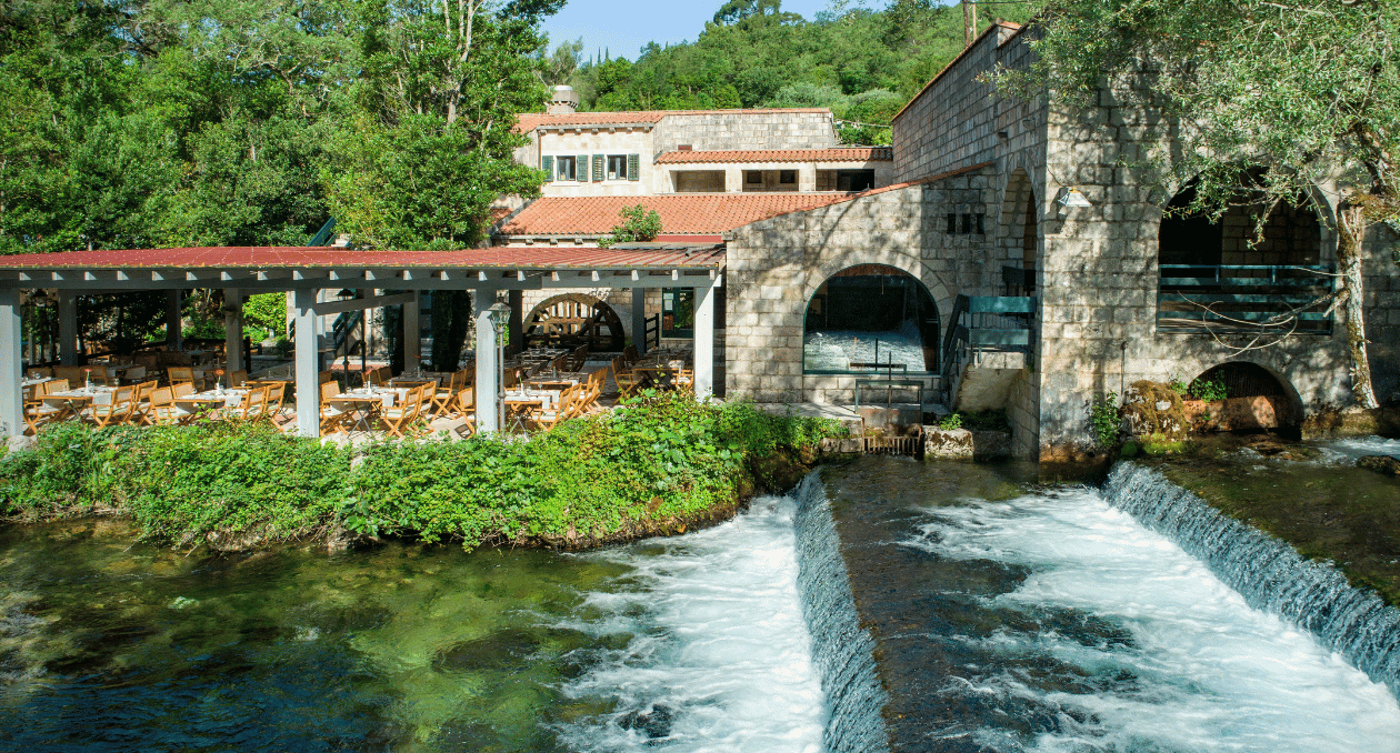 Konavoski Dvori Eco Green Restaurant Ljuta river
