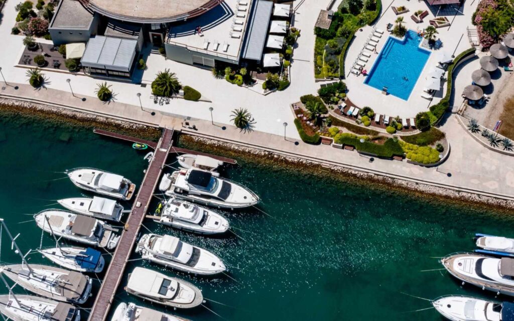 Olive Island Marina Aerial View