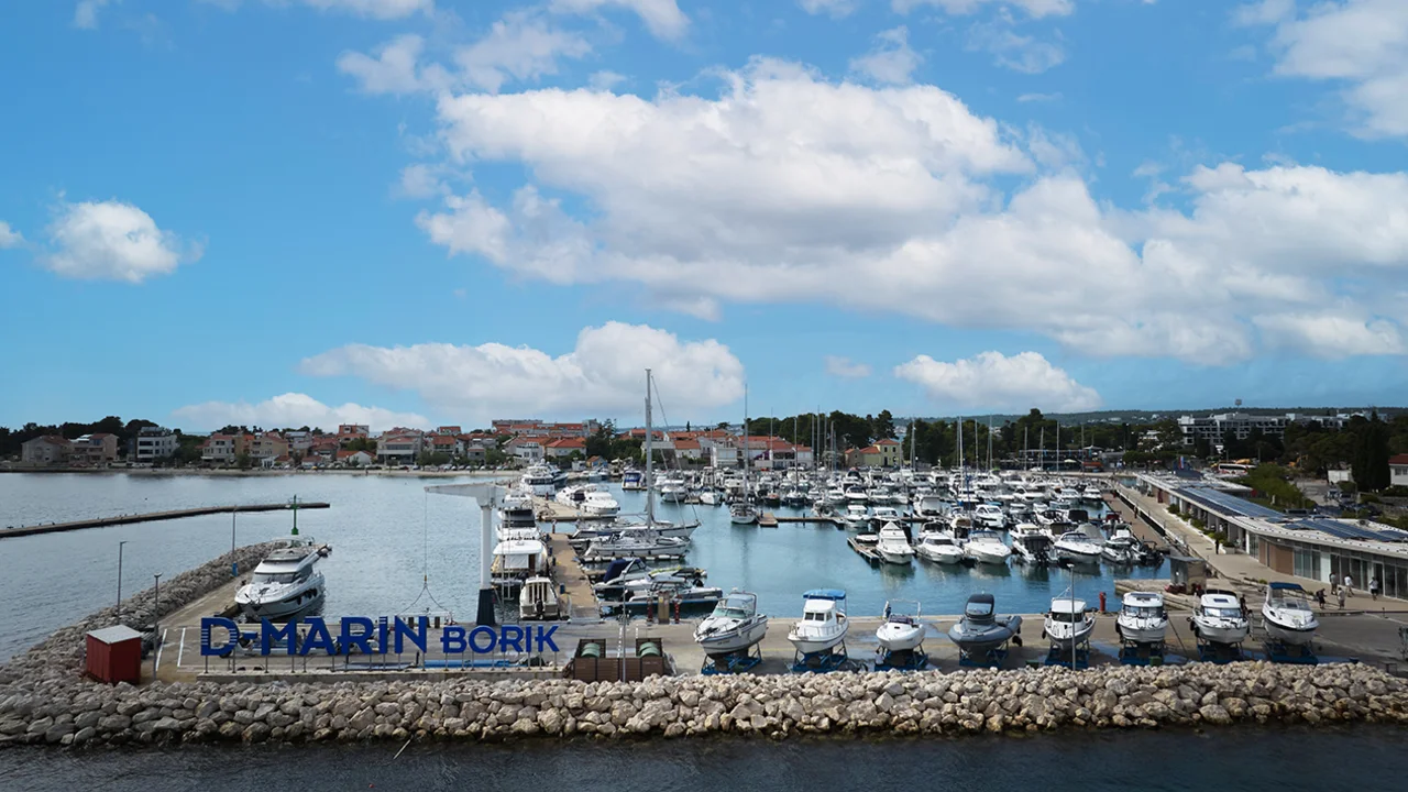 Yachts moored at D-Marin Borik in Zadar