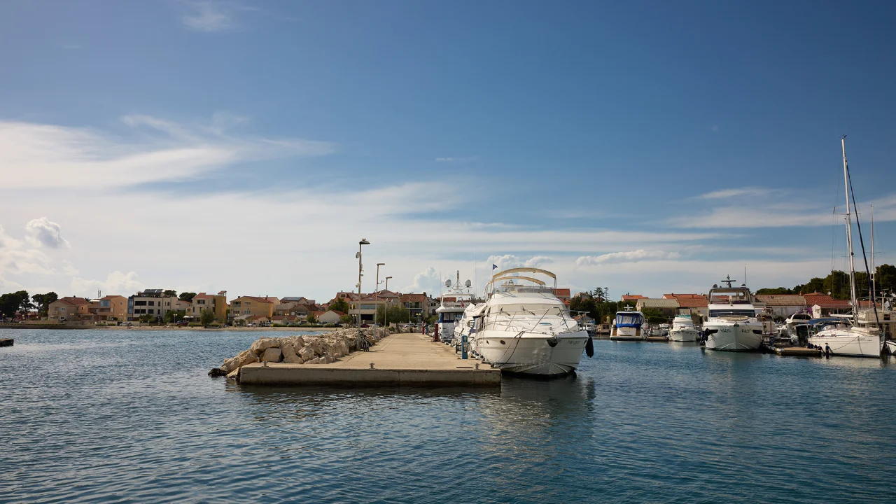 Yacht entering D-Marin Borik in Zadar