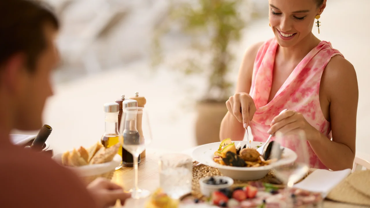 Couple enjoying a meal at D-Marin Dalmacija