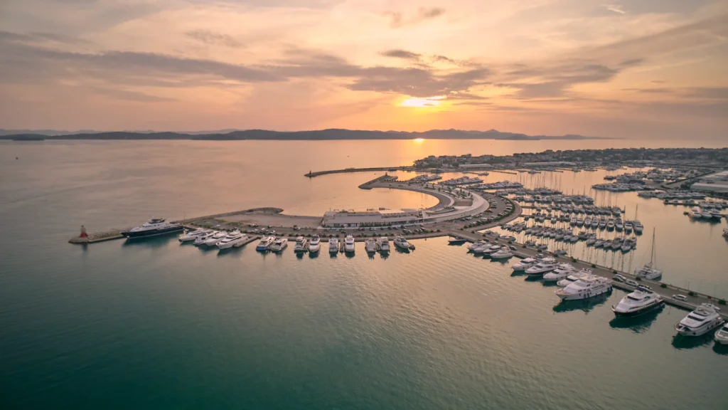 Aerial view of D-Marin Dalmacija at sunset featured image